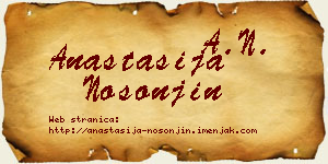 Anastasija Nosonjin vizit kartica